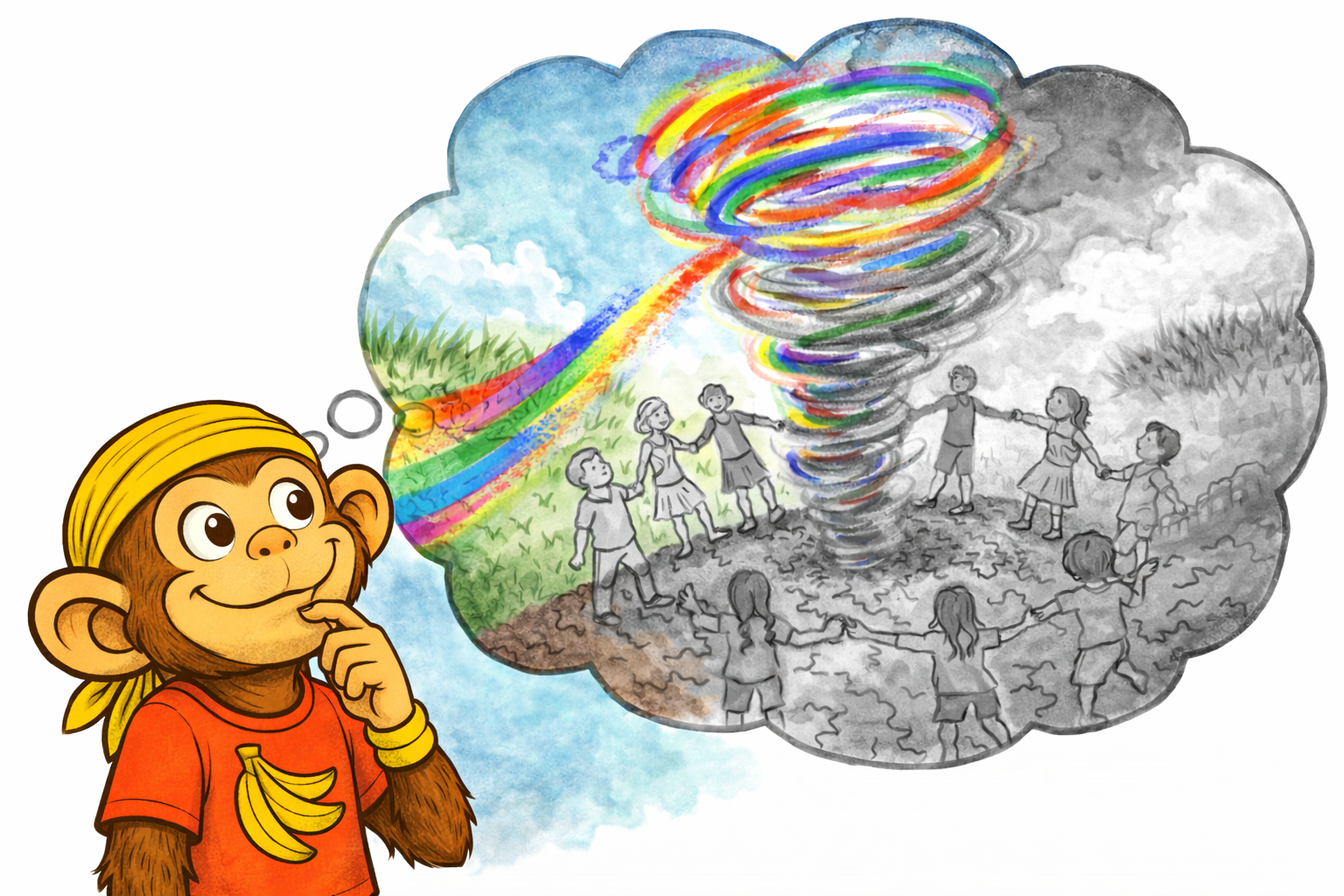 Colorful vortex scene from The Carrot Catastrophe